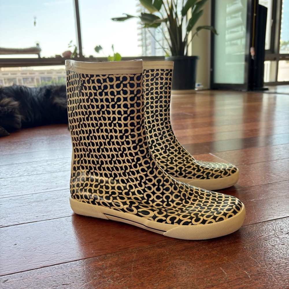 COACH Patterned Rain Boots Women's